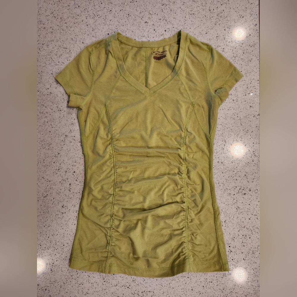 Yellow cap sleeve Tek Gear workout top